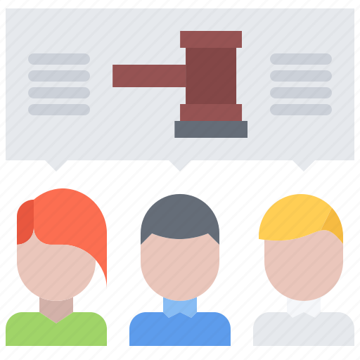 People, group, dialogue, condemnation, talk, hammer, auction icon - Download on Iconfinder