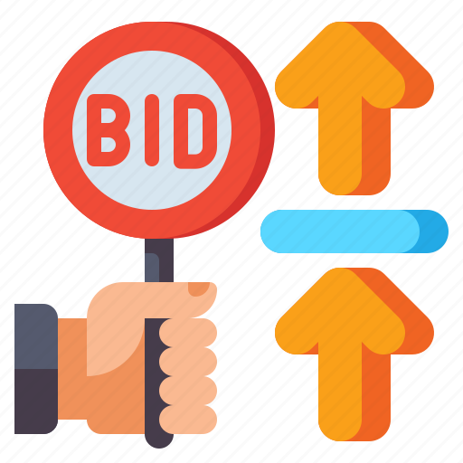 Bid, increment, auction, gavel icon - Download on Iconfinder