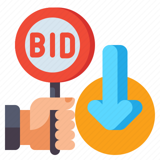 Minimum, bid, auction, gavel icon - Download on Iconfinder