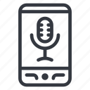 mobile, phone, mic, microphone, podcast, voice, message