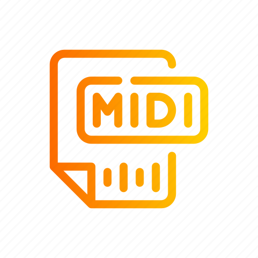 Midi, file, music, format, document, extension icon - Download on ...