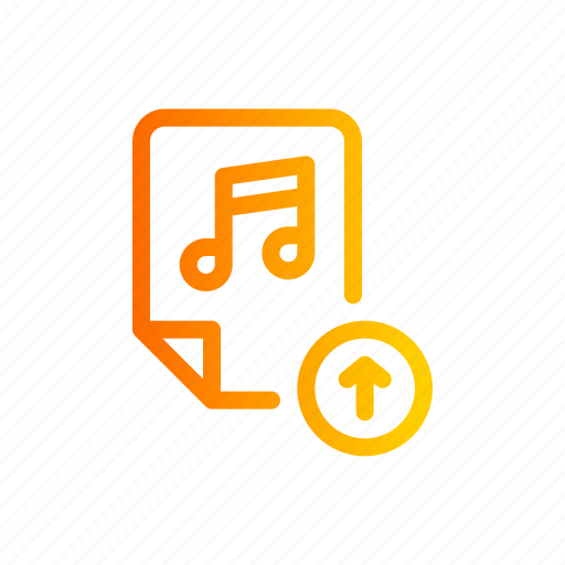 Upload, up, arrow, file, music, musical, note icon - Download on Iconfinder