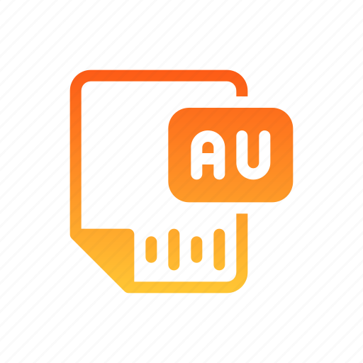 Au, file, music, format, document, extension icon - Download on Iconfinder