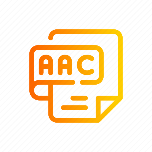 Aac, file, extension, format, document, music icon - Download on Iconfinder