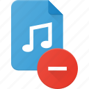 audio, file, music, remove, sound