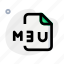 m3u, music, audio, file, type 