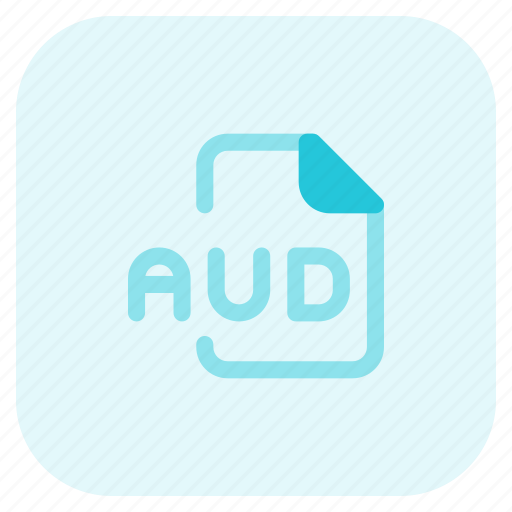Aud, music, audio, format, sound icon - Download on Iconfinder