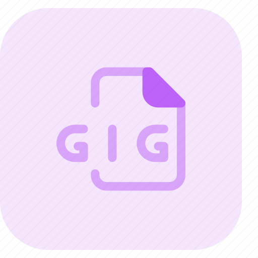 Gig, audio, format, file, extension icon - Download on Iconfinder