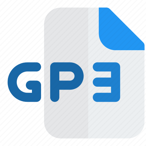 Gp3, music, audio, format, extension icon - Download on Iconfinder