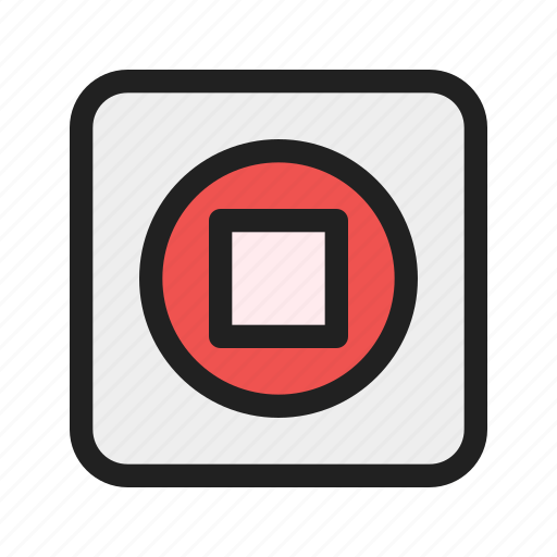 Stop, push, no, sign, button icon - Download on Iconfinder