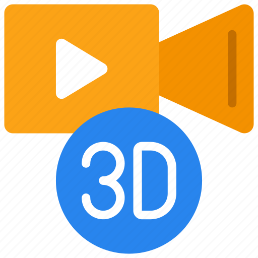 Augmented, d, reality, three, video icon - Download on Iconfinder