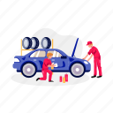 checking, mechanic, car, auto, maintenance, automobile, wash, technician, automotive