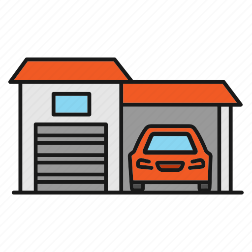 Auto, automobile, car, garage, home, parking, vehicle icon - Download on Iconfinder