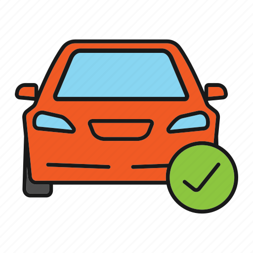 Auto, automobile, car, check, checkmark, maintenance, vehicle icon - Download on Iconfinder