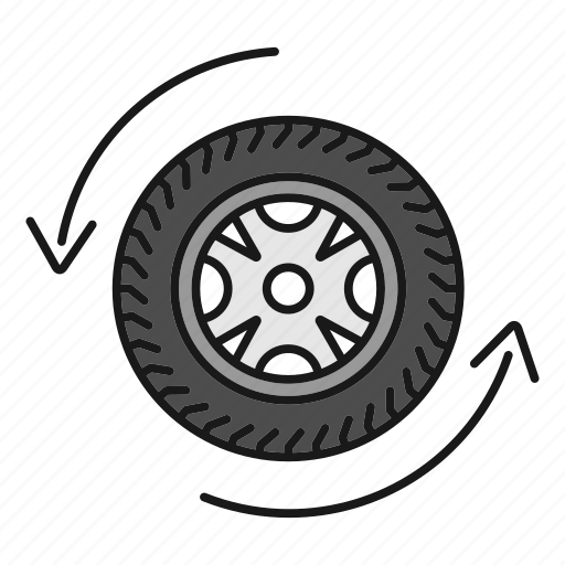 Arrow, auto, automobile, car wheel, rim, tire, vehicle icon - Download on Iconfinder