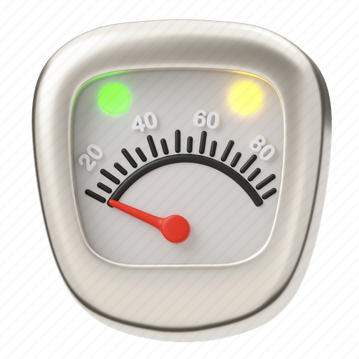 Speedometer, measure, performance, speed, dashboard 3D illustration - Download on Iconfinder