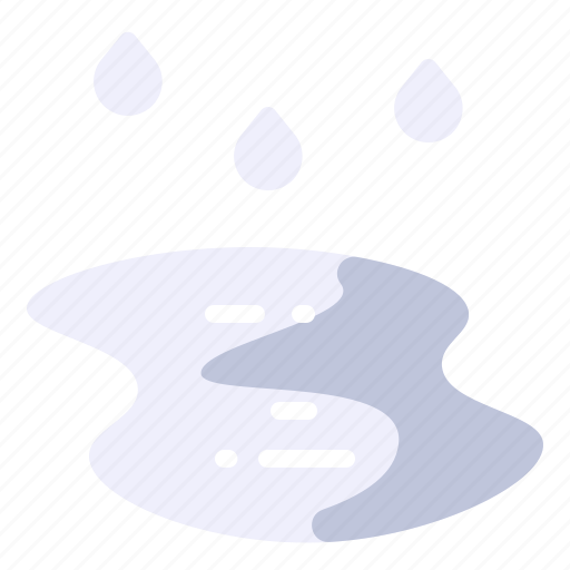 Puddle, rain, rainy, water, weather icon - Download on Iconfinder