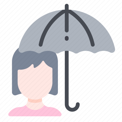 Autumn, protection, rain, umbrella, woman icon - Download on Iconfinder
