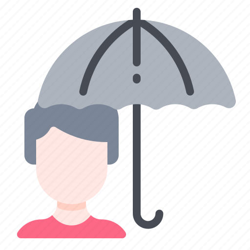 Autumn, man, protection, rain, umbrella icon - Download on Iconfinder
