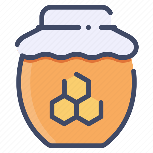 Bee, comb, food, honey, jar, sweet icon - Download on Iconfinder