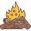 firewood, wood, fire, bonfire, campfire, camping, flame, nature, tree 
