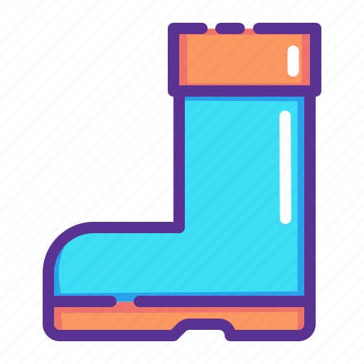 Autumn, boot, footwear, rainy, rubber, shoe, winter icon - Download on Iconfinder