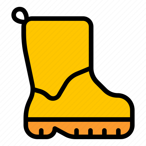 Boots, boot, footwear, shoes, autumn, yellow, rubber icon - Download on Iconfinder