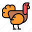 turkey, bird, thanksgiving, animal, autumn, food, season 