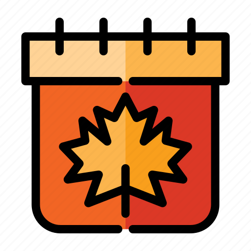 Autumn, calendar, season, leaf, fall, time and date icon - Download on Iconfinder
