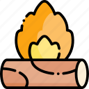bonfire, fire, flame, campfire, wood, firewood