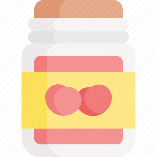 Jam, jar, cherry, fruit, sweet icon - Download on Iconfinder