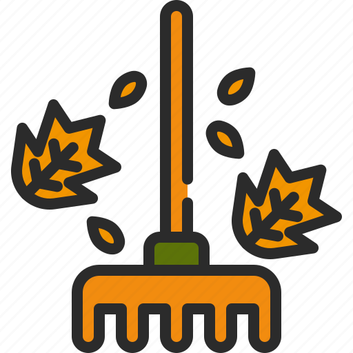 Rake, raking, garden, farm, tool, autumn, season icon - Download on Iconfinder