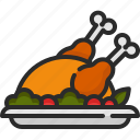 turkey, chicken, roast, food, meal