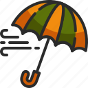 umbrella, wind, weather, protection, rain, autumn