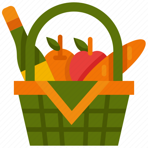 Picnic, basket, autumn, travel, camping icon - Download on Iconfinder