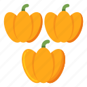 three, pumpkins, vegetable, halloween