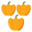 three, pumpkins, vegetable, halloween 