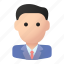 avatar, businessman, man, people, profile, suit, user 