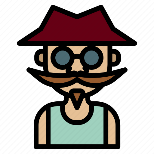 Farmer, asian, villager, man, uncle icon - Download on Iconfinder