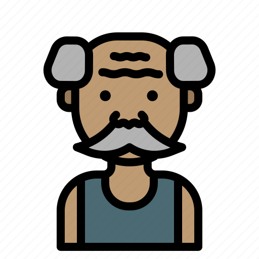 Farmer, man, asian, grandfather, avatar icon - Download on Iconfinder