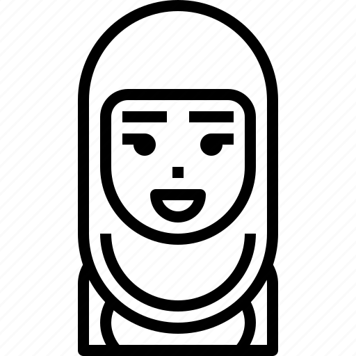 Avatar, woman, female, person, muslim, user icon - Download on Iconfinder