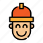 engineer, foreman, character, avatar, poeple 