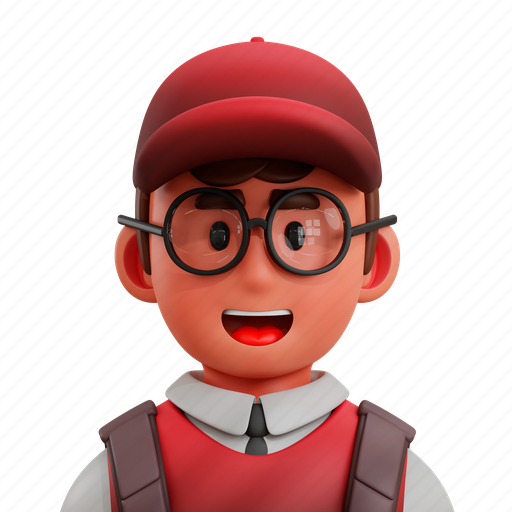 Student, boy student, boy, young boy, young student, male, young 3D illustration - Download on Iconfinder