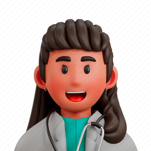 Doctor, woman doctor, female doctor, female surgeon, surgeon, physician, famous surgeon 3D illustration - Download on Iconfinder