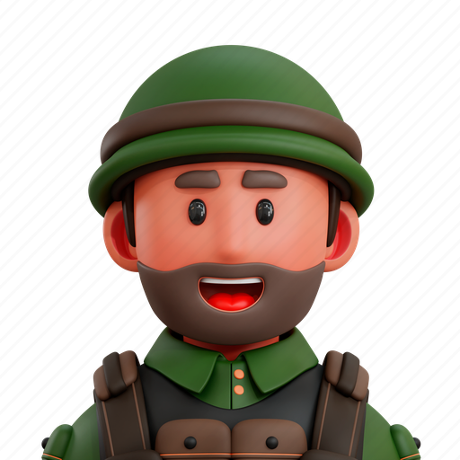 Soldier, milatary man, army soldier, army, military, war, weapon 3D illustration - Download on Iconfinder