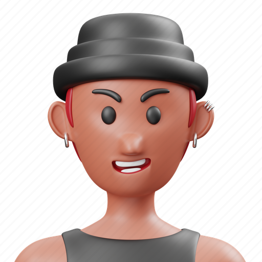 Thug, man, fashion, profile, avatar, people, diversity 3D illustration - Download on Iconfinder