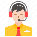 customer, support, consultant, representative, service, avatar, headphone