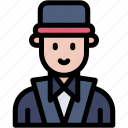 magician, brown, hair, caucasian, professions, and, jobs, top, hat