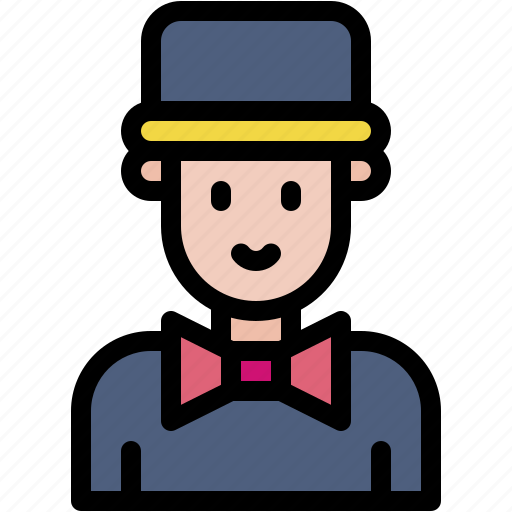 Showman, professions, and, jobs, redhead, caucasian icon - Download on Iconfinder