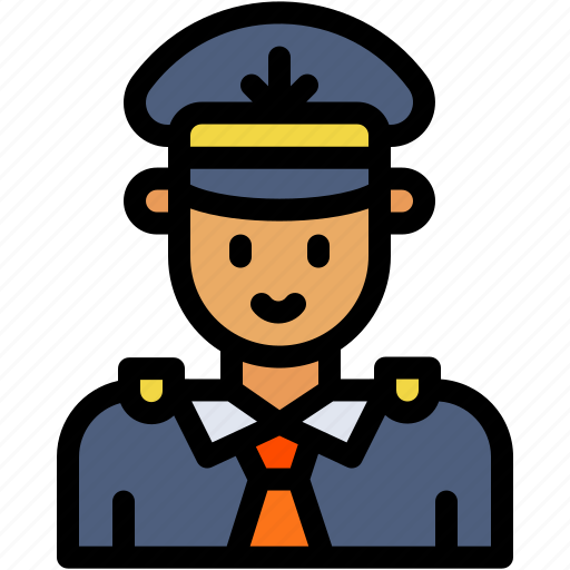 Captain, job, brown, hair, caucasian, professions, and icon - Download on Iconfinder
